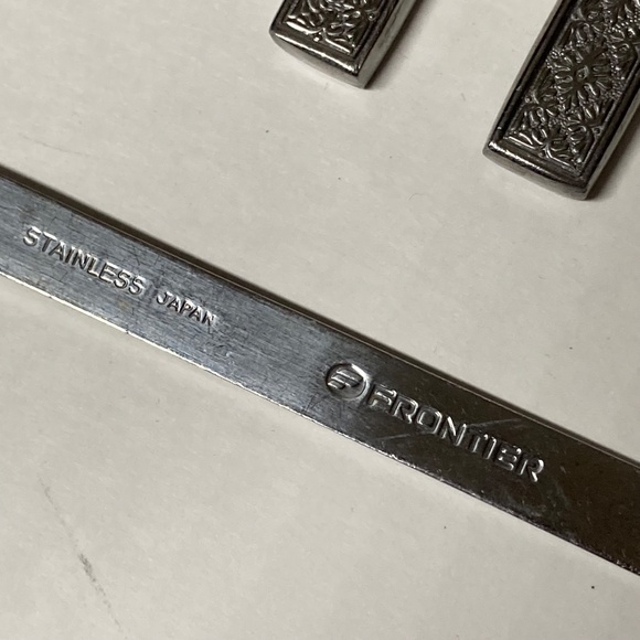 Vintage Frontier Airlines Flatware 24 Pieces Stainless Steel Japan - Picture 9 of 9